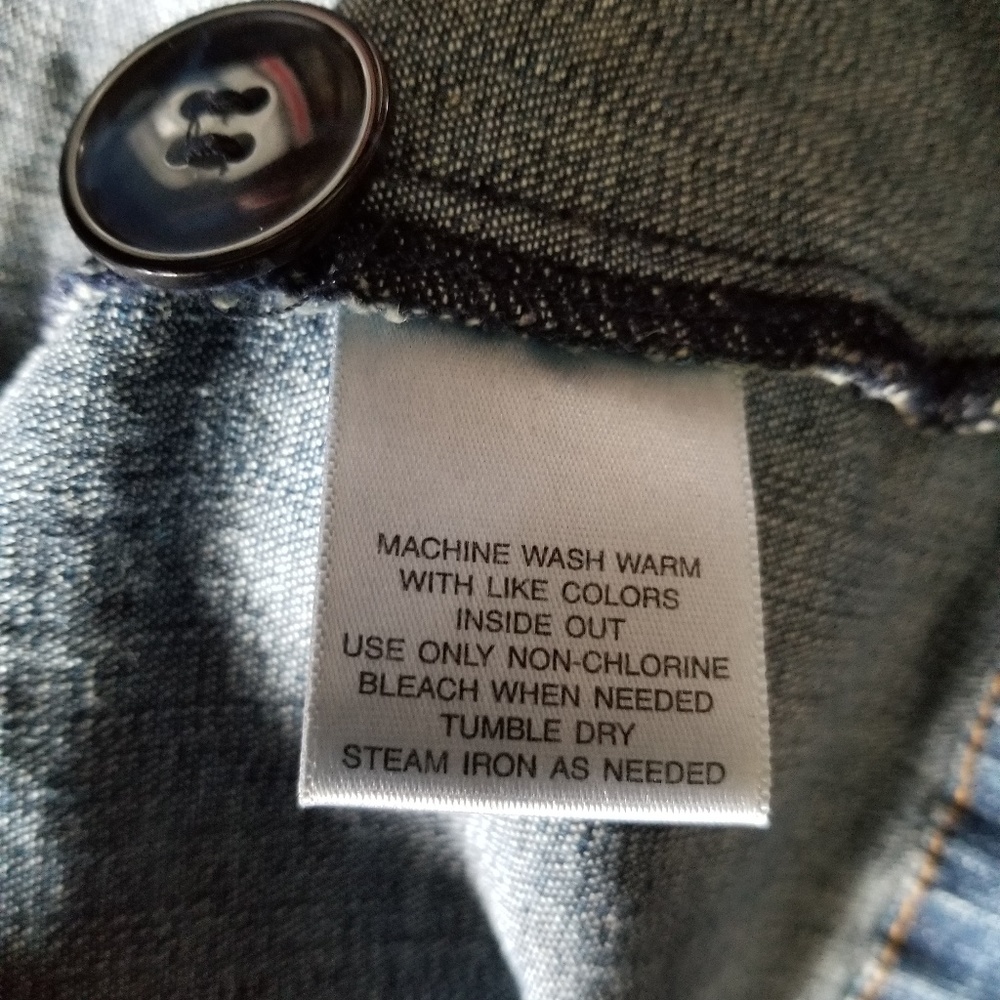 Sequin Mickey Mouse M Patch Blue Jean Jacket - image 6